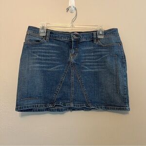 Blue Marlin Y2K Denim Mini Skirt Blue Jays Baseball lower Rise Size 13